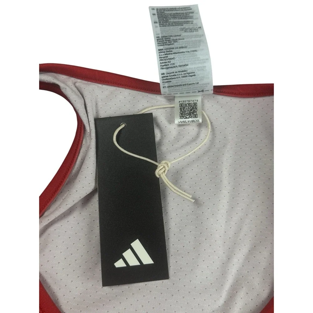 Adidas Padded Tank Men's Medium AEROREADY Red Compression Training Top NWT
